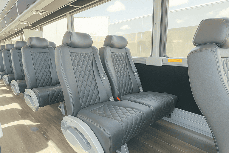 interior of Coach Bus North Port charter bus