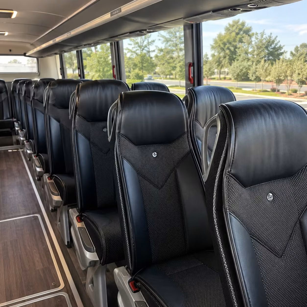 56 passenger charter bus interior